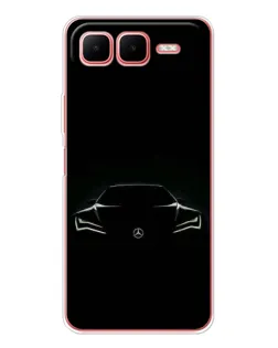 Чехол для Infinix Smart 10 Plus с картинкой «Mercedes — силуэт авто»