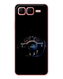 Чехол для Infinix Smart 10 Plus с картинкой «Салон Audi — руль»
