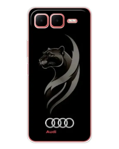 Чехол для Infinix Smart 10 Plus с картинкой «Графика — пантера и Audi»