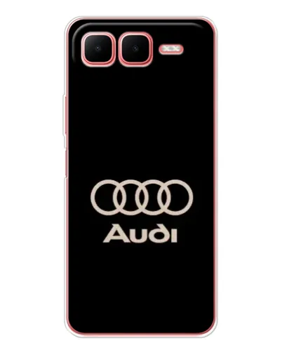 Чехол для Infinix Smart 10 Plus с картинкой «Audi — золотой логотип»