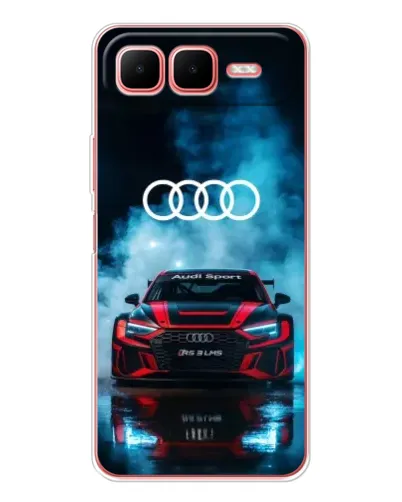 Чехол для Infinix Smart 10 Plus с картинкой «Audi Sport — неон»