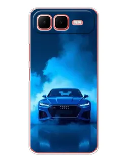 Чехол для Infinix Smart 10 Plus с картинкой «Audi — голубая энергия» Чехол для Infinix Smart 10 Plus с картинкой «Audi — голубая энергия»