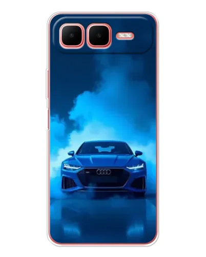 Чехол для Infinix Smart 10 Plus с картинкой «Audi — голубая энергия»