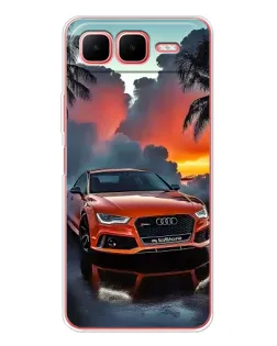 Чехол для Infinix Smart 10 Plus с картинкой «Audi — закат» Чехол для Infinix Smart 10 Plus с картинкой «Audi — закат»