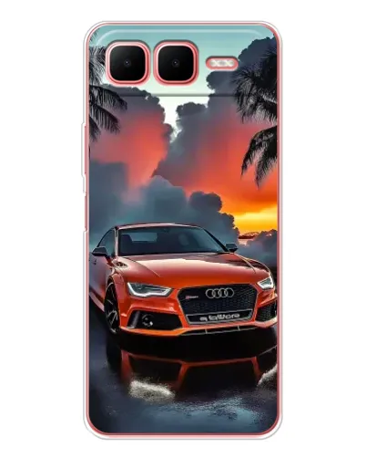 Чехол для Infinix Smart 10 Plus с картинкой «Audi — закат»