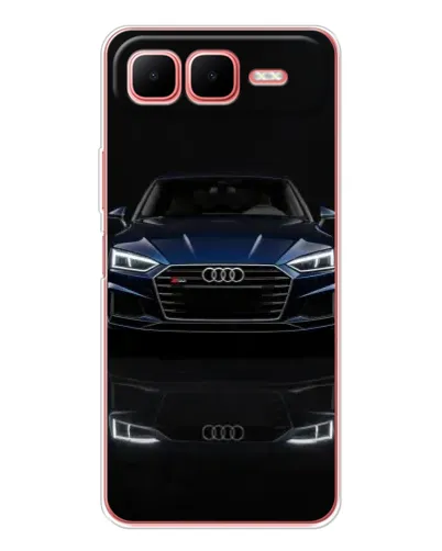 Чехол для Infinix Smart 10 Plus с картинкой «Audi — ночное отражение»
