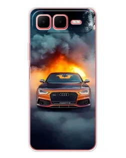 Чехол для Infinix Smart 10 Plus с картинкой «Audi в огненном дыму» Чехол для Infinix Smart 10 Plus с картинкой «Audi в огненном дыму»