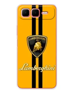 Чехол для Infinix Smart 10 Plus с картинкой «Lamborghini Stripe желтый»