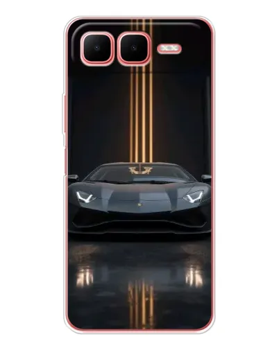Чехол для Infinix Smart 10 Plus с картинкой «Lamborghini золотые линии»