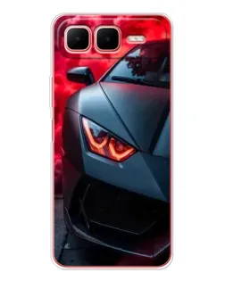 Чехол для Infinix Smart 10 Plus с картинкой «Lamborghini красное сияние»