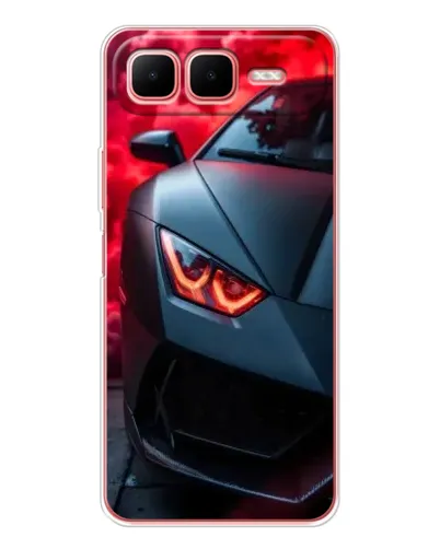Чехол для Infinix Smart 10 Plus с картинкой «Lamborghini красное сияние»