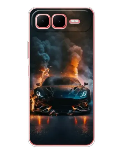 Чехол для Infinix Smart 10 Plus с картинкой «Lamborghini дымная эстетика»