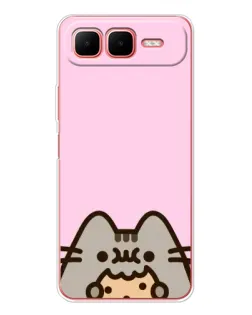Чехол для Infinix Smart 10 Plus с картинкой «Pusheen и печенье»