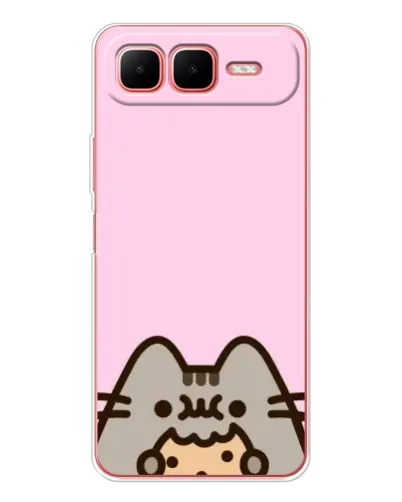 Чехол для Infinix Smart 10 Plus с картинкой «Pusheen и печенье»