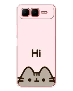 Чехол для Infinix Smart 10 Plus с картинкой «Пушин говорит Hi»