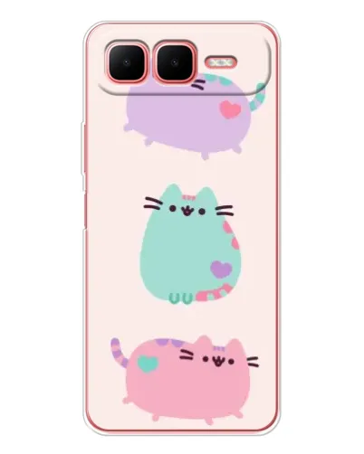 Чехол для Infinix Smart 10 Plus с картинкой «Pusheen трио»
