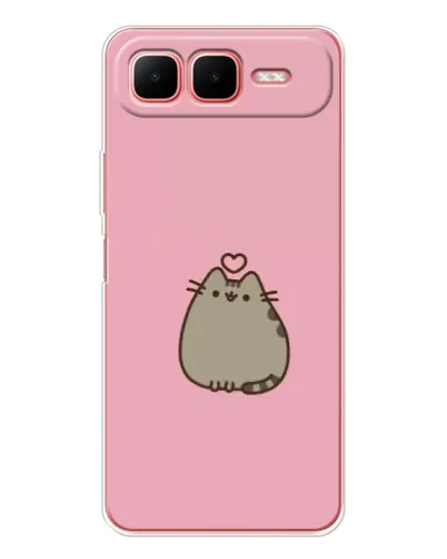 Чехол для Infinix Smart 10 Plus с картинкой «Pusheen сердце»