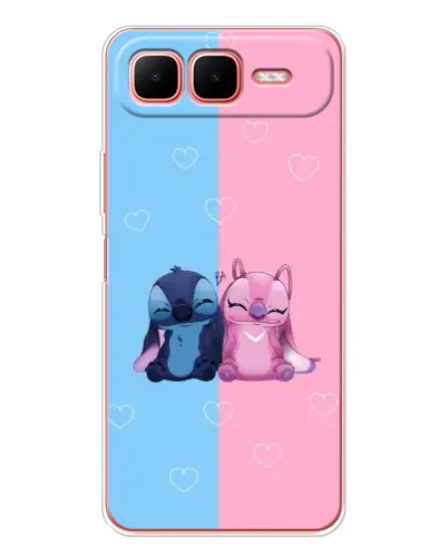 Чехол для Infinix Smart 10 Plus с картинкой «Stitch и Angel Love»