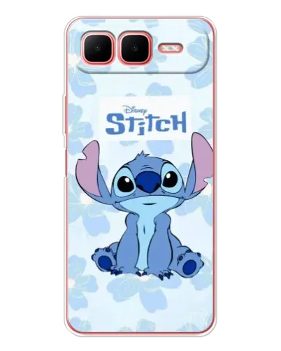 Чехол для Infinix Smart 10 Plus с картинкой «Stitch среди цветов»