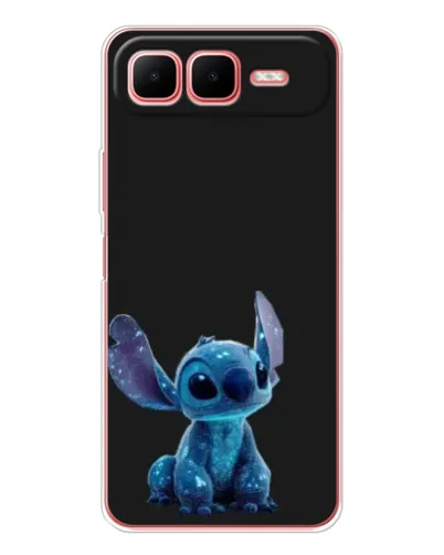 Чехол для Infinix Smart 10 Plus с картинкой «Стич на черном»