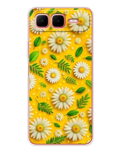 Чехол для Infinix Smart 10 Plus с картинкой «Ромашковое солнце»