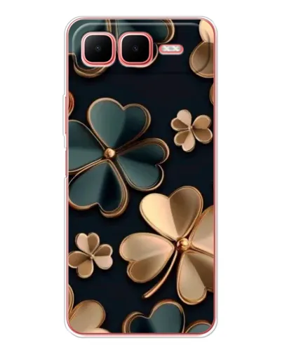 Чехол для Infinix Smart 10 Plus с картинкой «Клевер в золоте»