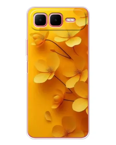 Чехол для Infinix Smart 10 Plus с картинкой «Золотые лепестки»
