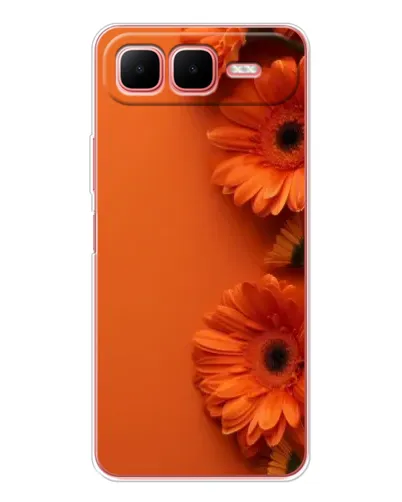 Чехол для Infinix Smart 10 Plus с картинкой «Оранжевые герберы»