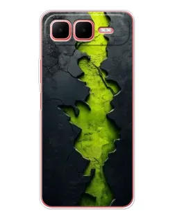 Чехол для Infinix Smart 10 Plus с картинкой «Салатовый разлом скалы»