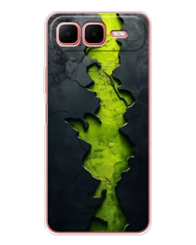 Чехол для Infinix Smart 10 Plus с картинкой «Салатовый разлом скалы»