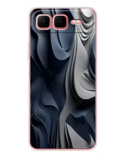 Чехол для Infinix Smart 10 Plus с картинкой «Объемные синие складки»