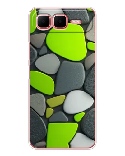 Чехол для Infinix Smart 10 Plus с картинкой «Яркая неоновая галька»