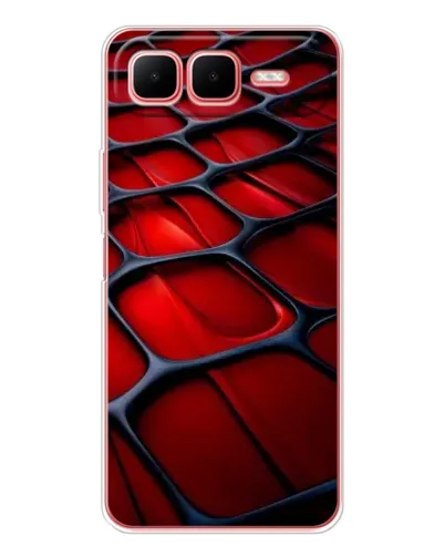Чехол для Infinix Smart 10 Plus с картинкой «Красная глянцевая сетка»