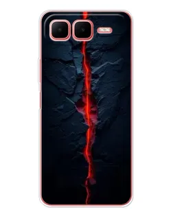 Чехол для Infinix Smart 10 Plus с картинкой «Kрасная лавовая трещина»