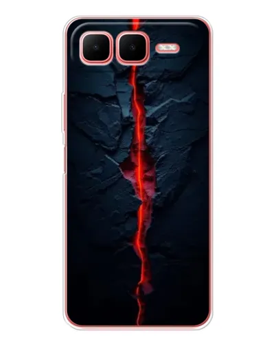 Чехол для Infinix Smart 10 Plus с картинкой «Kрасная лавовая трещина»