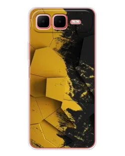 Чехол для Infinix Smart 10 Plus с картинкой «Золотые осколки геометрии»