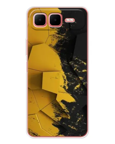 Чехол для Infinix Smart 10 Plus с картинкой «Золотые осколки геометрии»