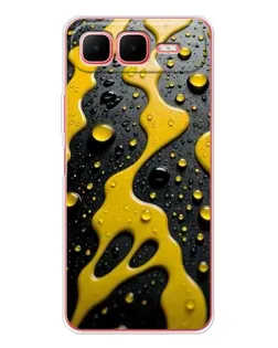 Чехол для Infinix Smart 10 Plus с картинкой «Жидкое желтое золото»