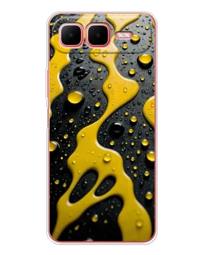 Чехол для Infinix Smart 10 Plus с картинкой «Жидкое желтое золото»