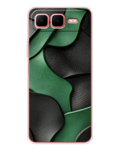 Чехол для Infinix Smart 10 Plus с картинкой «Зеленые кожаные волны»