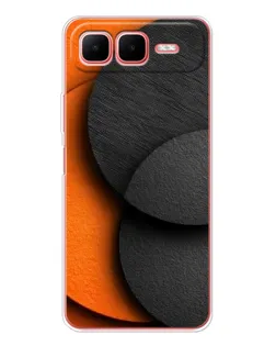 Чехол для Infinix Smart 10 Plus с картинкой «Геометрия оранжевых кругов»