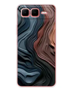 Чехол для Infinix Smart 10 Plus с картинкой «Цветные волны каньона»