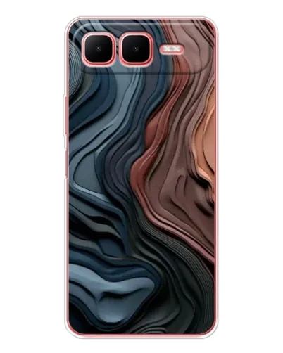 Чехол для Infinix Smart 10 Plus с картинкой «Цветные волны каньона»