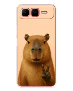 Чехол для Infinix Smart 10 Plus с картинкой «Капибара виктория»
