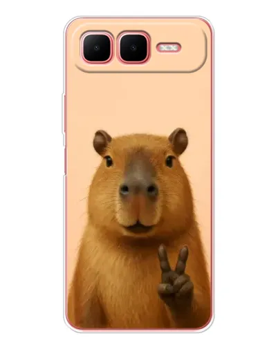 Чехол для Infinix Smart 10 Plus с картинкой «Капибара виктория»