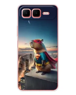 Чехол для Infinix Smart 10 Plus с картинкой «Капи-мен супергерой»