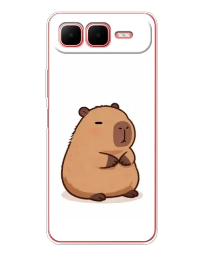 Чехол для Infinix Smart 10 Plus с картинкой «Толстенькая капибара»