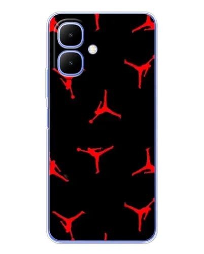 Чехол для Infinix Smart 10 с картинкой «Jordan Red Pattern» Чехол для Infinix Smart 10 с картинкой «Jordan Red Pattern»
