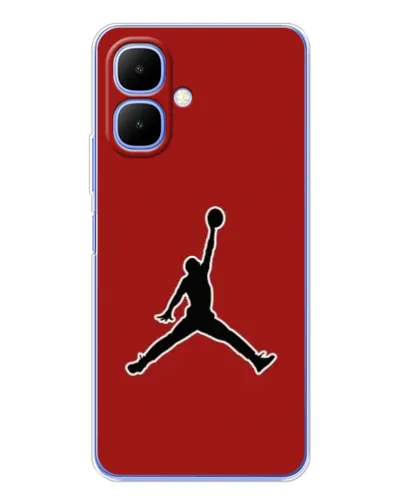 Чехол для Infinix Smart 10 с картинкой «Jordan Red Back» Чехол для Infinix Smart 10 с картинкой «Jordan Red Back»