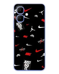 Чехол для Infinix Smart 10 с картинкой «Nike Mix Pattern»
